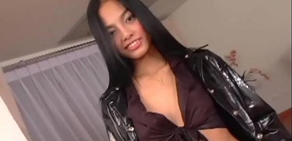  Thai teen brunette, May is desperate for a good fuck